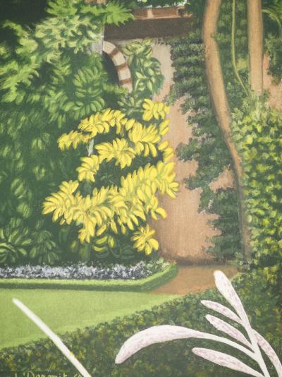 Edouard DERMIT : Jardin, Lithographie originale signée 2