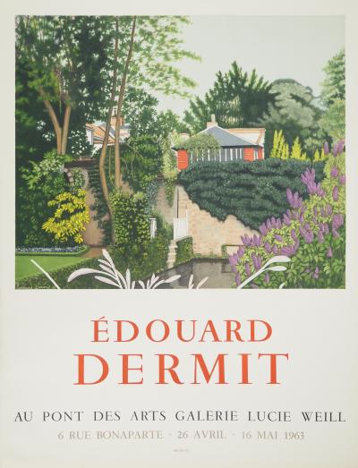 Edouard DERMIT : Jardin, Affiche en lithographie 2