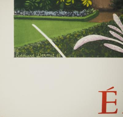 Edouard DERMIT : Jardin, Affiche en lithographie 2