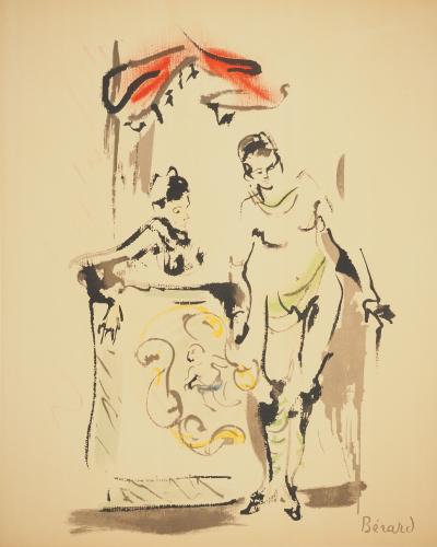 Christian BERARD : Théâtre, les comédiens, Lithographie originale signée 2