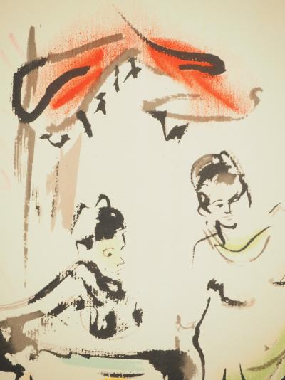 Christian BERARD : Théâtre, les comédiens, Affiche en lithographie signée 2