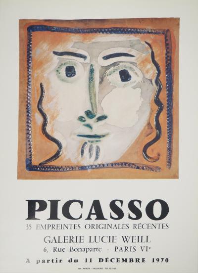 Pablo PICASSO: Keramik, surrealistisches Porträt, Original Vintage Poster 2