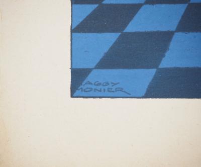 Maggy MONIER : Art déco, Au Sérail, Lithographie et pochoir signée 2