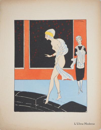 Maggy MONIER : Art déco, L'ultra-moderne, Lithographie et pochoir signée 2