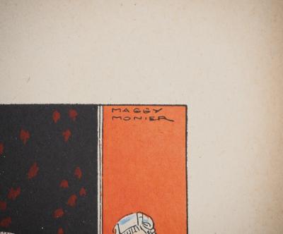 Maggy MONIER : Art déco, L'ultra-moderne, Lithographie et pochoir signée 2