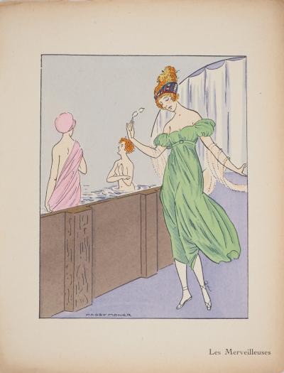 Maggy MONIER : Art déco, Les Merveilleuses, Lithographie et pochoir signée 2