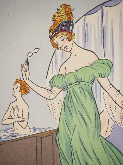 Maggy MONIER : Art déco, Les Merveilleuses, Lithographie et pochoir signée 2
