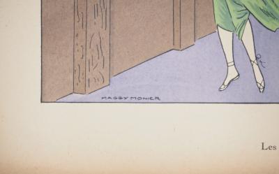 Maggy MONIER : Art déco, Les Merveilleuses, Lithographie et pochoir signée 2