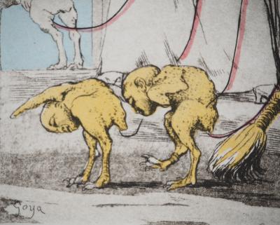 Salvador DALI : Le déplumage, Gravure originale signée 2