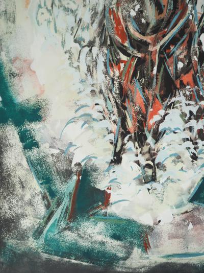 Henry Maurice D'ANTY : Chevaux au galop, Lithographie et pochoir signée 2