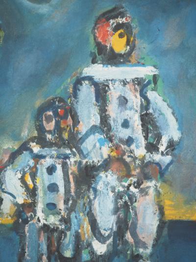 Georges ROUAULT : Cirque, Les Pierrots, Lithographie et pochoir signée 2
