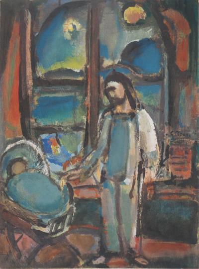 Georges ROUAULT : Stella Vespertina, Père et fils, Lithographie et pochoir signée 2