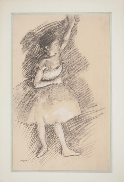 Edgar DEGAS : Danseuse saluant le public, Lithographie et pochoir signée 2