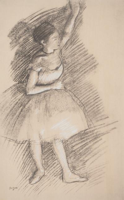 Edgar DEGAS : Danseuse saluant le public, Lithographie et pochoir signée 2