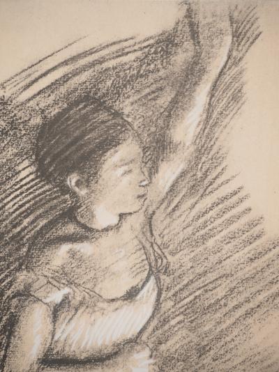 Edgar DEGAS : Danseuse saluant le public, Lithographie et pochoir signée 2