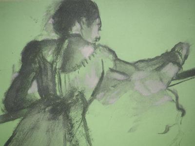 Edgar DEGAS : Danseuses à la barre d'échauffement, Lithographie et pochoir signée 2