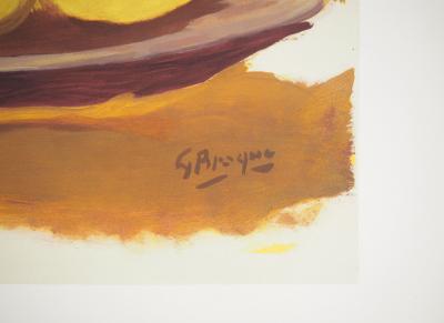 Georges BRAQUE : Hommage à Cézanne, Les pommes, Lithographie et pochoir signée 2