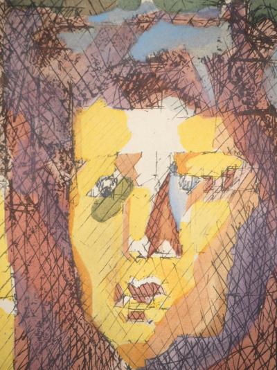 Jacques VILLON : Portrait d'homme, Lithographie et pochoir signée 2