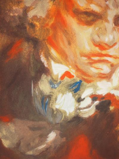Antoine BOURDELLE : Portait de Beethoven, Lithographie et pochoir signée 2