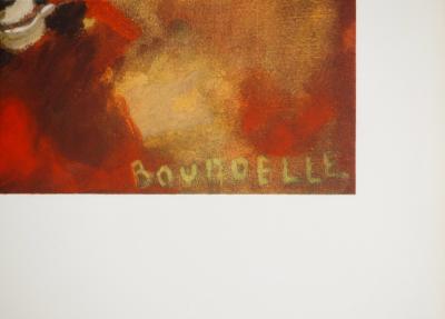Antoine BOURDELLE : Portait de Beethoven, Lithographie et pochoir signée 2