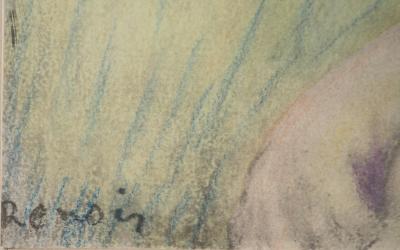 Pierre-Auguste RENOIR : La jeune femme au foulard coloré, Lithographie signée 2