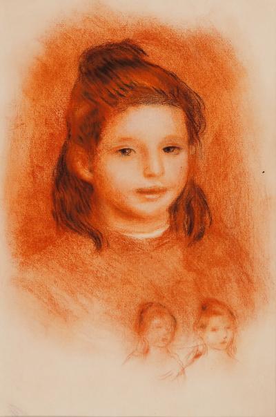 Pierre-Auguste RENOIR : Etude pour un portrait, Lithographie signée 2