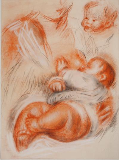 Pierre-Auguste RENOIR : La maternité, Lithographie et pochoir 2