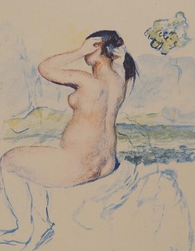 Pierre-Auguste RENOIR: Nude at the rock, signed lithograph 2