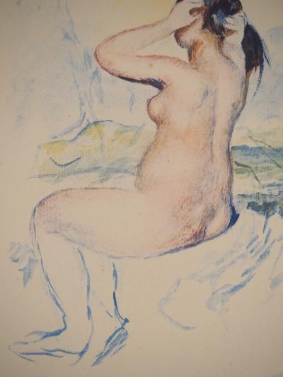 Pierre-Auguste RENOIR: Nude at the rock, signed lithograph 2