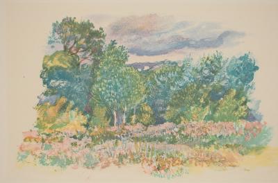 Pierre-Auguste RENOIR : Le champs de fleur, Lithographie 2