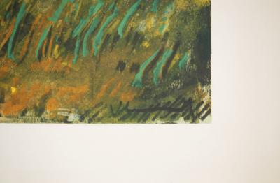 Maurice DE VLAMINCK : Paysage d’automne, Lithographie et pochoir signée 2
