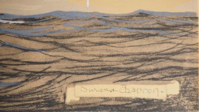 Durand CHAPRON : La Caravelle et les points cardinaux, Lithographie et pochoir signée 2
