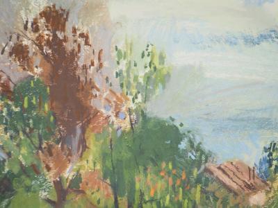 Paul COLLOMB : Paysage du Jura, Lithographie et pochoir 2