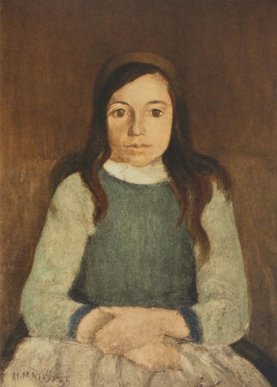 Henri MATISSE : La petite fille au serre-tête, Lithographie signée 2