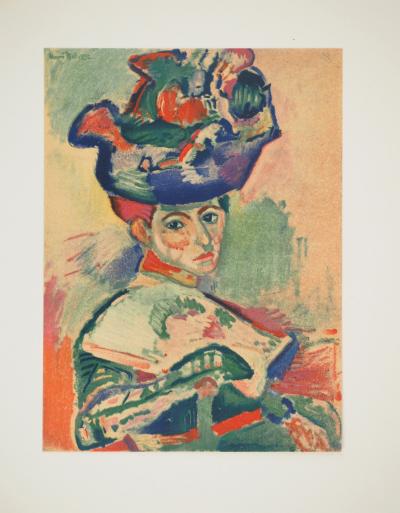 Henri MATISSE : Femme au chapeau, Lithographie signée 2