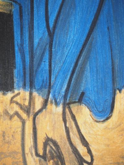Henri MATISSE : Elégante en robe bleu, Lithographie 2