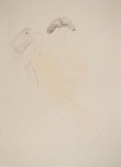 Auguste RODIN : Les jeunes amants, Lithographie et pochoir 2