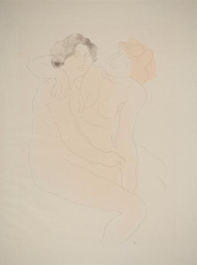 Auguste RODIN : Les modèles enlacés, Lithographie et pochoir 2