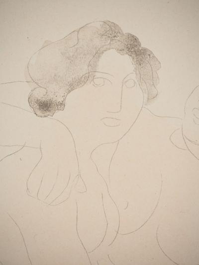 Auguste RODIN : Les modèles enlacés, Lithographie et pochoir 2