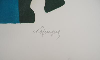 Charles LAPICQUE : Passage de la flamme olympique, Lithographie originale signée 2