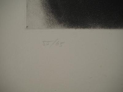 Claude GARACHE : Nu de dos, Gravure original, Signée 2