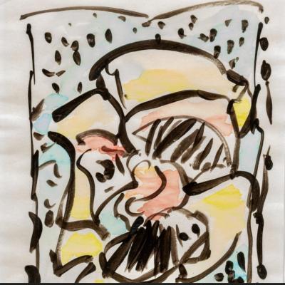 Pierre ALECHINSKY - untitled, 1991 - ink and watercolor on paper 2