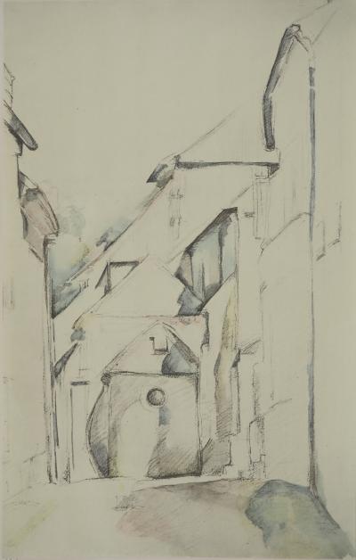 Paul CEZANNE : Intérieur de village, Lithographie et pochoir 2
