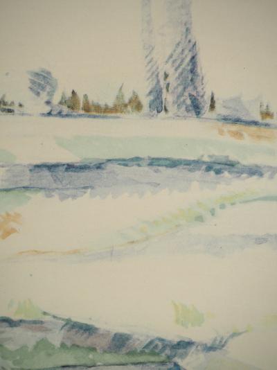 Paul CEZANNE : Paysage en Provence, Lithographie et pochoir 2
