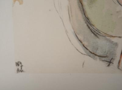 Berthe MORISOT : Jeune femme rêvant, Lithographie signée 2