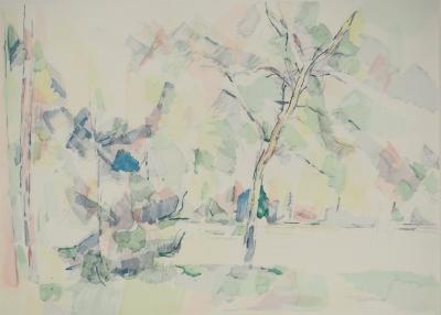 Paul CEZANNE : Sous-bois, Lithographie et pochoir 2