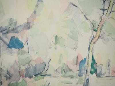Paul CEZANNE : Sous-bois, Lithographie et pochoir 2