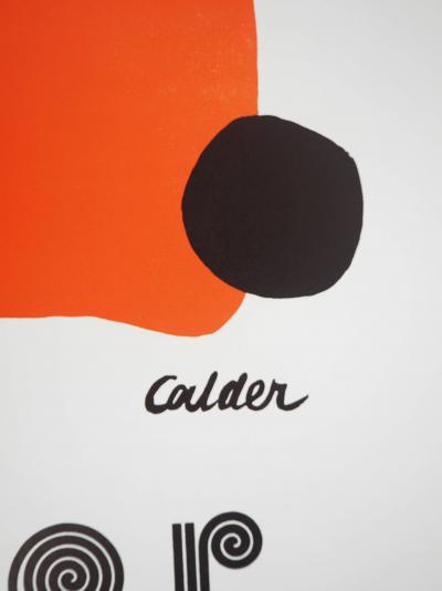 Alexander CALDER : Stabiles et boules colorées, Affiche en lithographie signée 2
