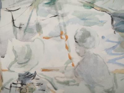 Berthe MORISOT : Arrivée à Jersey en bateau, Lithographie 2