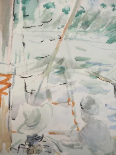 Berthe MORISOT : Arrivée à Jersey en bateau, Lithographie 2